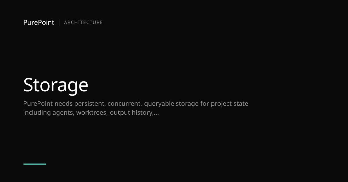 Storage — PurePoint Docs — PurePoint